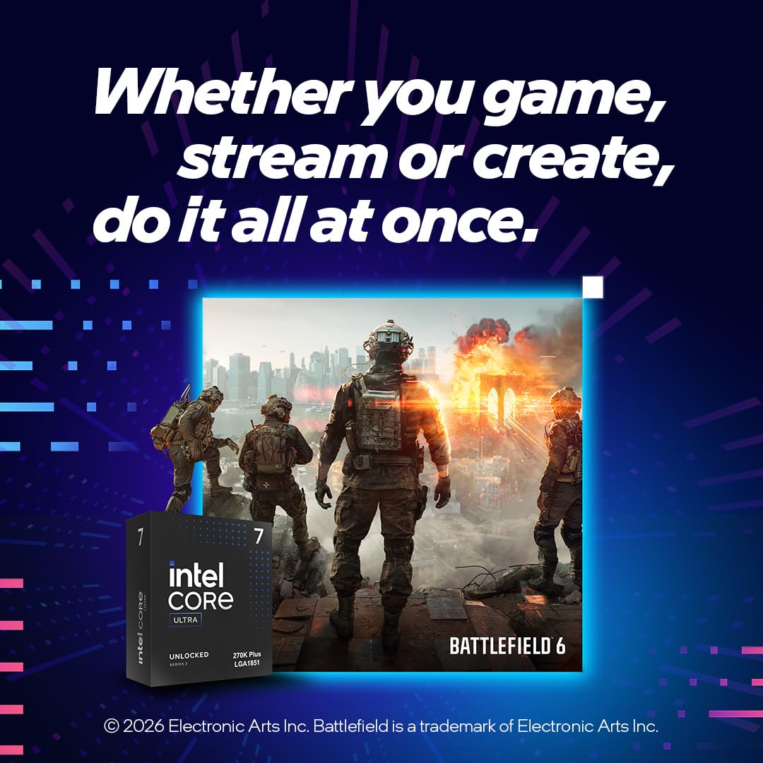 Intel Core Ultra 5 Processor 250KF Plus, 5.3 GHz Max Turbo, LGA1851, PCIe 5.0, DDR5 Support - 3