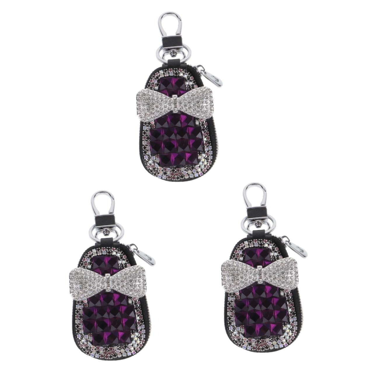 LIFKOME 3pezzi Custodia Per Chiavi Auto Strass Elegante Pouch Protettivo Per Chiavi Con Design Minimalista e Chic Accessorio Fashion Per Auto Adatta Tutti Gli Stili