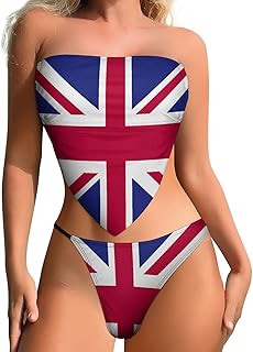 TAIZIYEAH British Flag Women's Swimsuit Swimwear Bikini 2 Piece Sets Bathing Suit Swimsuits Set Pool S
