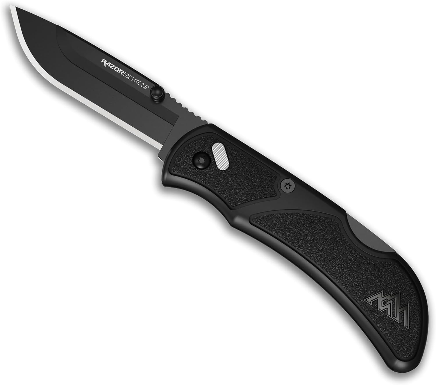 OUTDOOR EDGE Razor EDC Lite Folding Pocket Knife | Compact 6.0" Overall Length Carry Knife with 2.5" Replaceable Blades | Includes Stainless Steel Pocket Clip and Two RazorSafe Drop-Point Blades