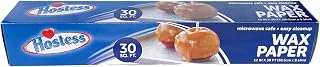 Hostess Wax Paper Roll 30 Sq Ft. Roll Of Wax Paper For Kitchen/Backing - Microwave Safe