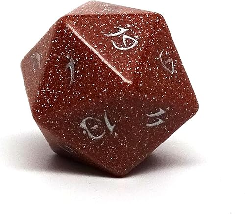 Miniatura 4 de Dados de piedra semipreciosa D20 individuales con fuente Elvenkind (howlita blanca)