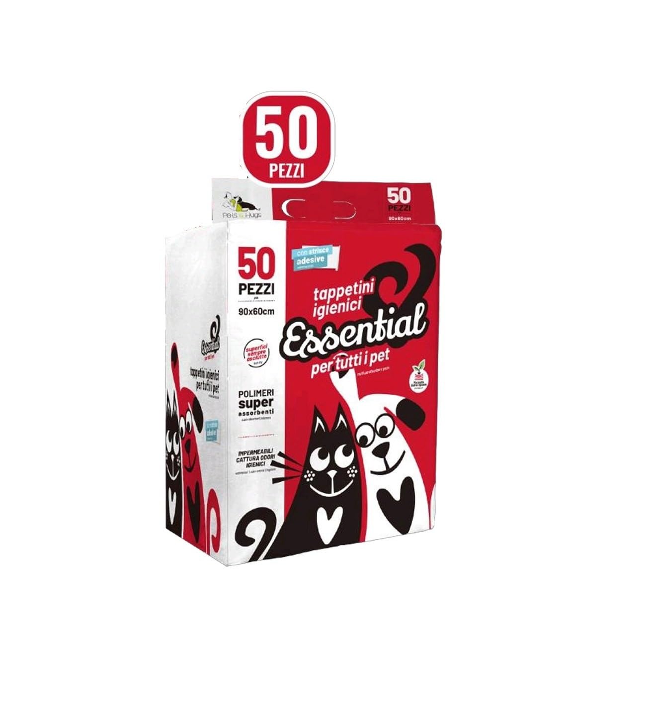 Traversa per Cani Tappetini Igienici Assorbenti 60x90 Essential conf. 50 pz x 4