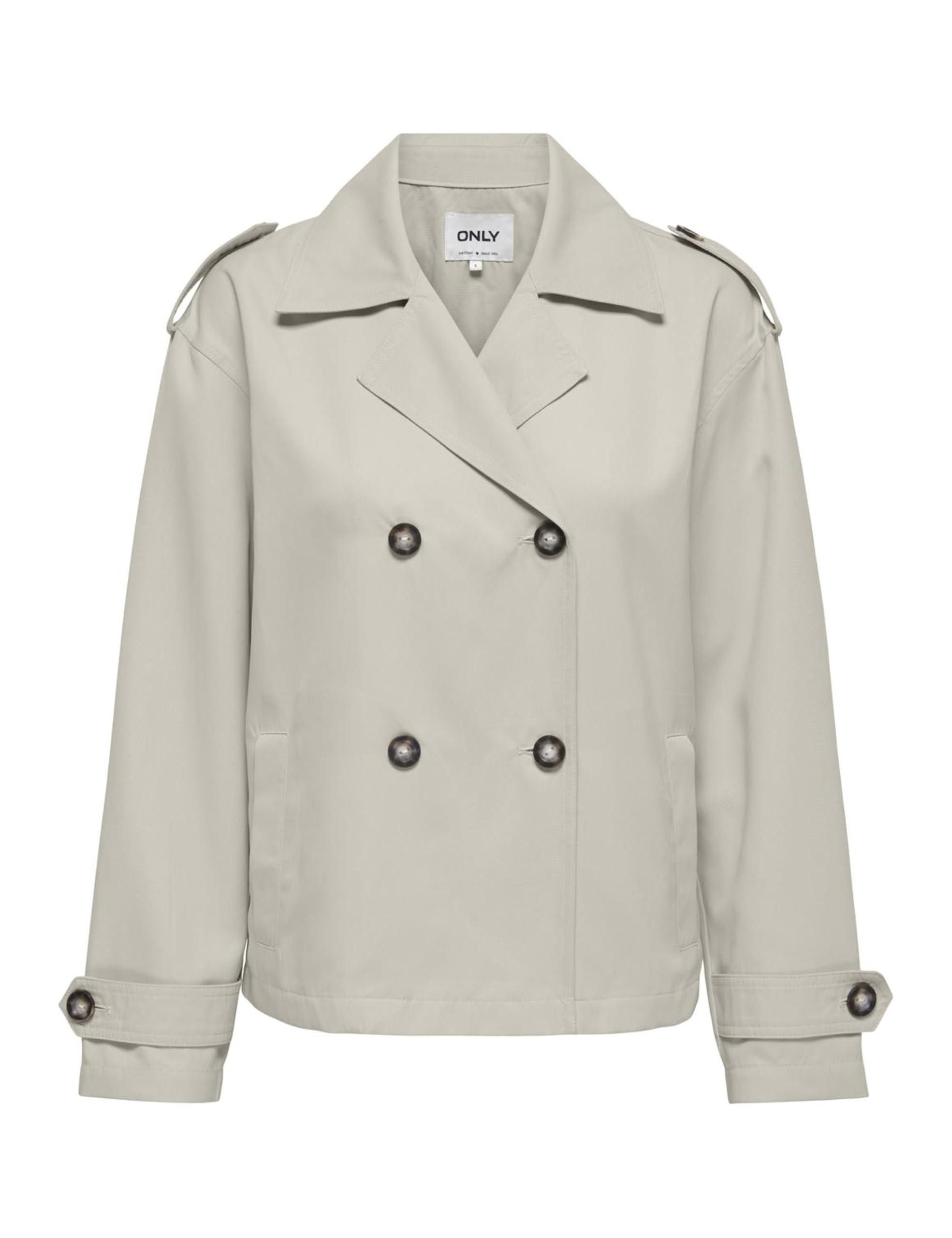 ONLY Onlhannah Otw Short Trench Coat, moonbeam, S