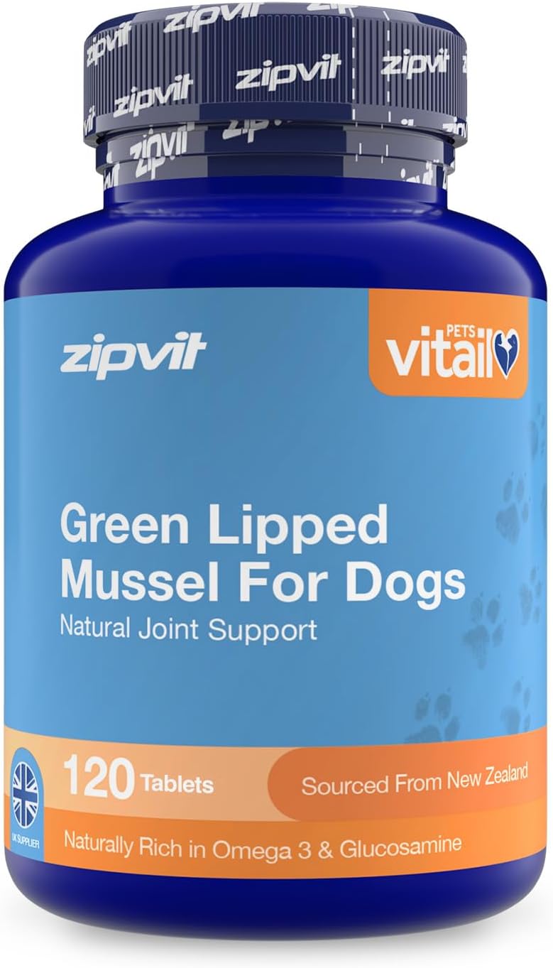 Green Lipped Mussel for Dogs | 500mg High Strength | 120 Tablets | Formulated for Your Dogs Health & Vitality