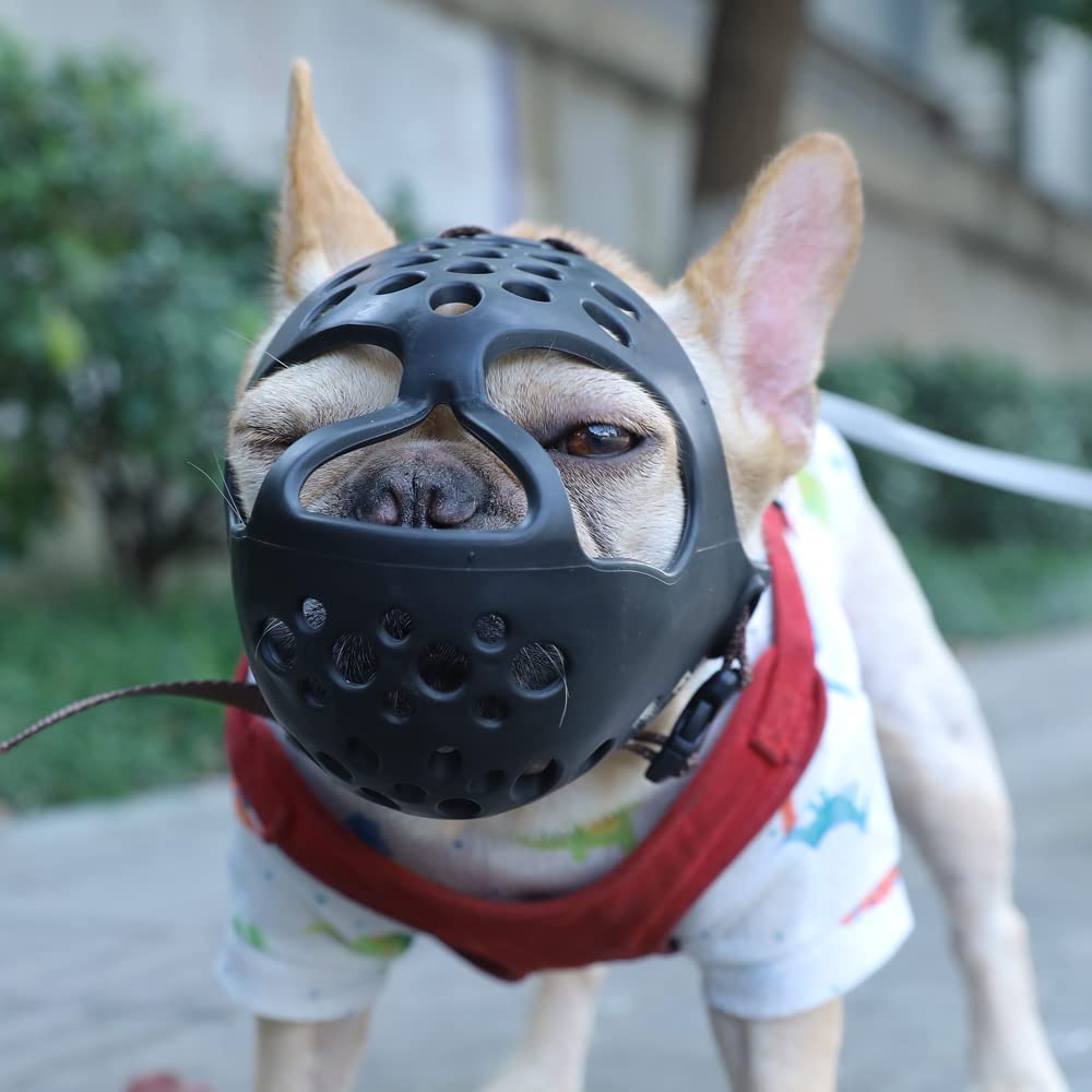 Bozal para Perro Bozales De Canasta Transpirables Perros Grandes Dejar De Morder Ladrar Masticar para Suministros para Perros Bulldog,Gris,M