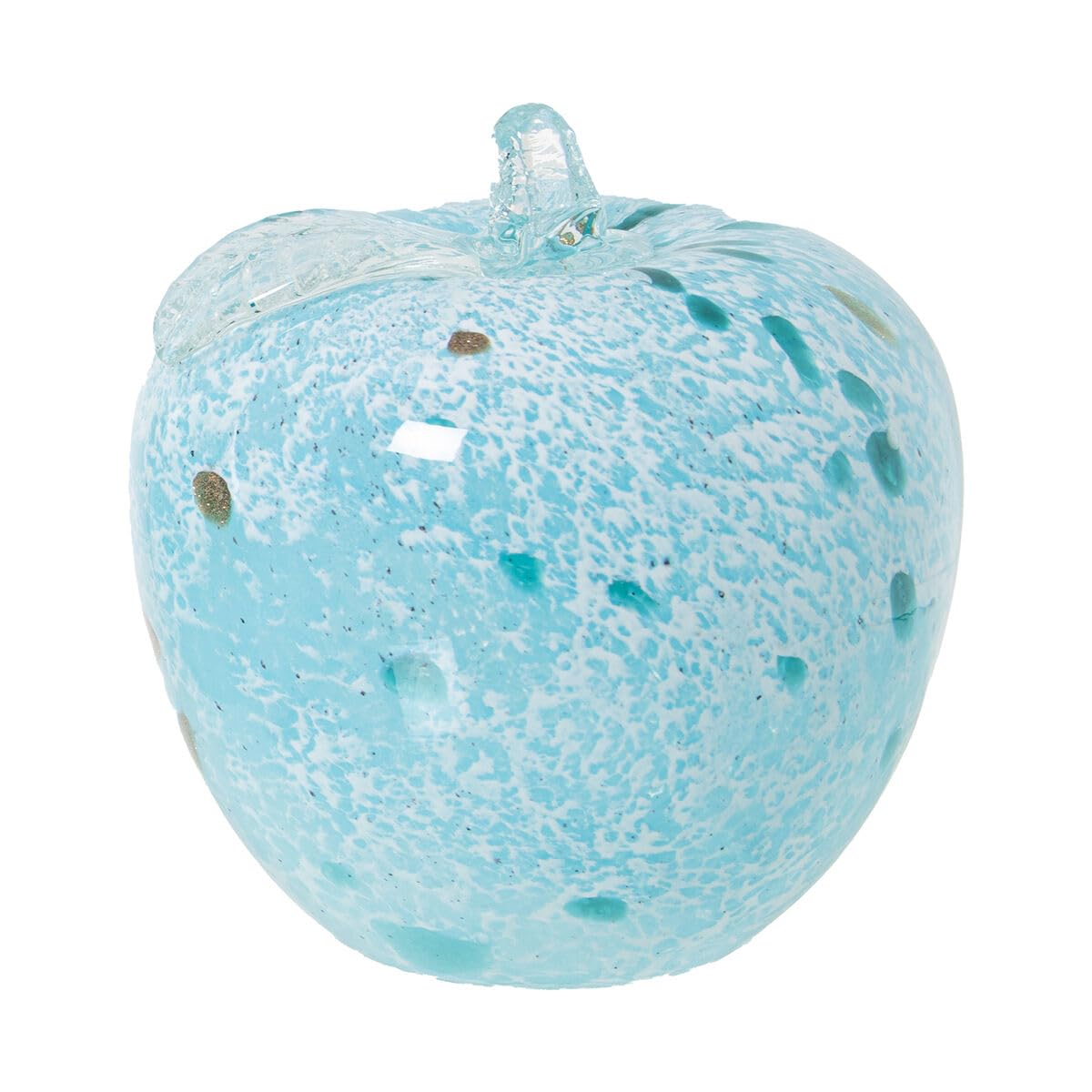 Alexandra House Living Figura Decorativa Celeste Cristal Manzana 13 x 13 cm