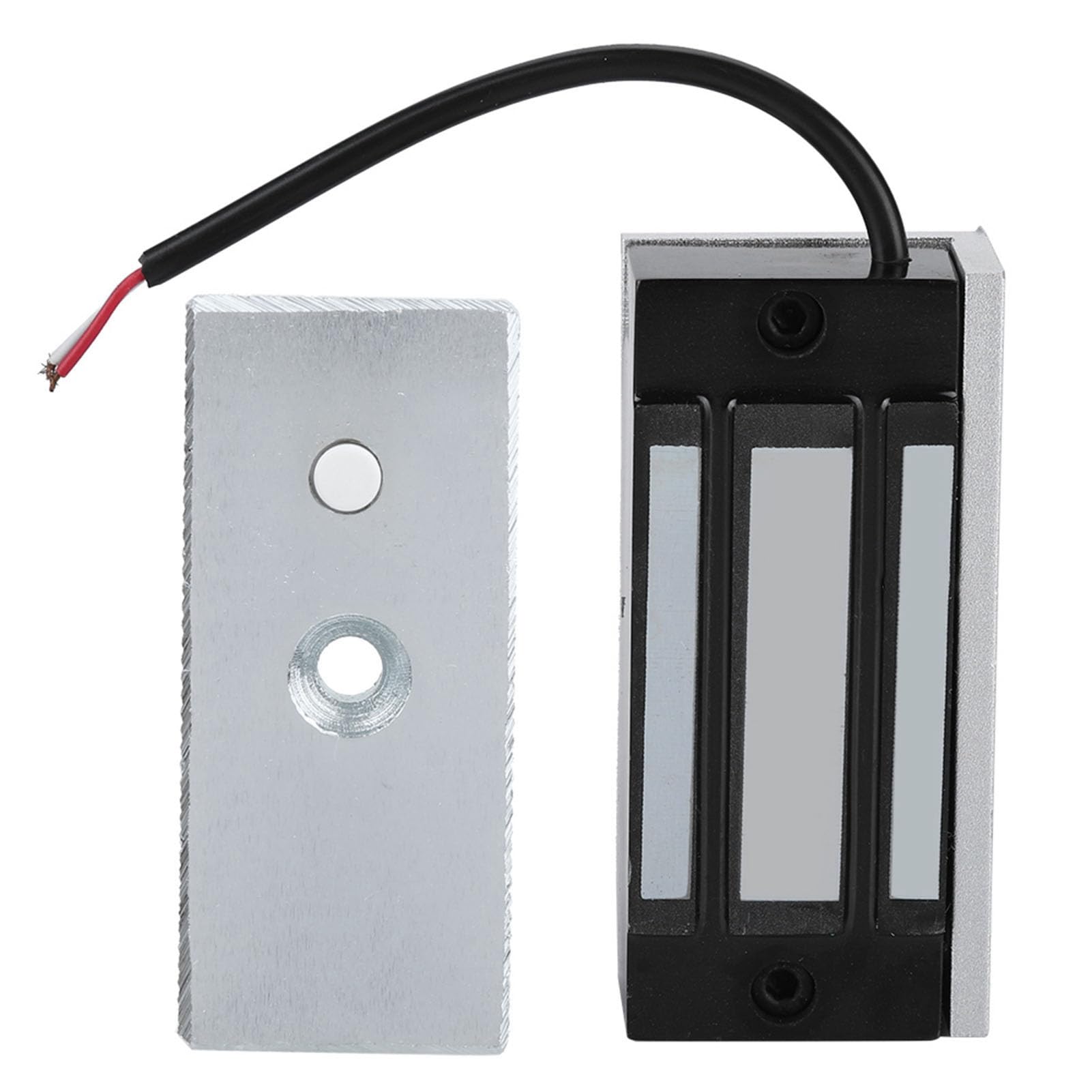 Electric Magnetic Electromagnetic Lock Holding Force for Access Control, Single Door DC 24V 60kg 132LB Electric Magnetic Door Lock Kit, Electromagnetic Door Lock Gate Lock for Home Security