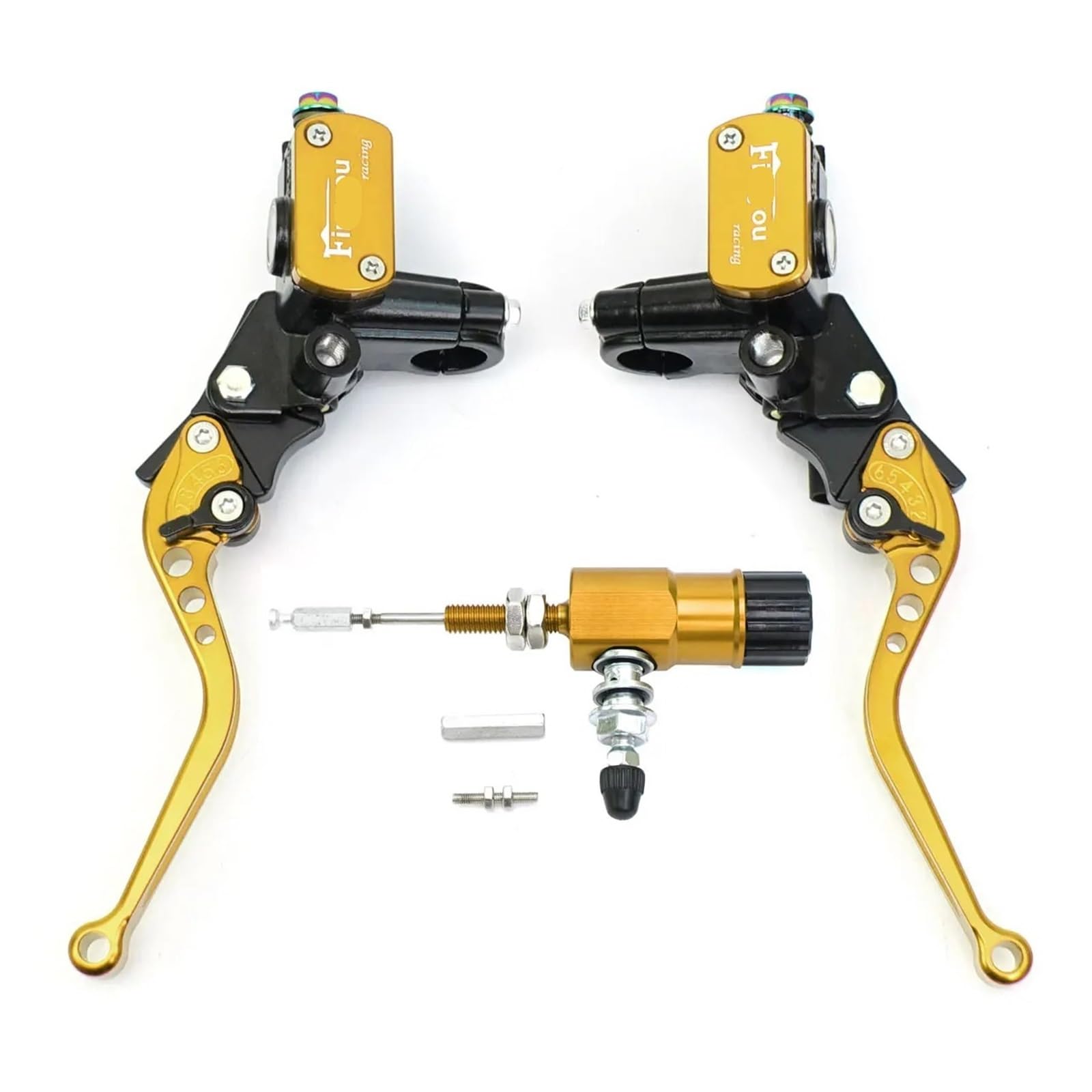Ywqjiopm One Set G Motorcycle Brake Clutch Lever 22Mm Motorcycle Brake Pump Lever Handle Hydraulic Clutch Master Cylinder Brake Clutch Lever Handle Clutch Lever