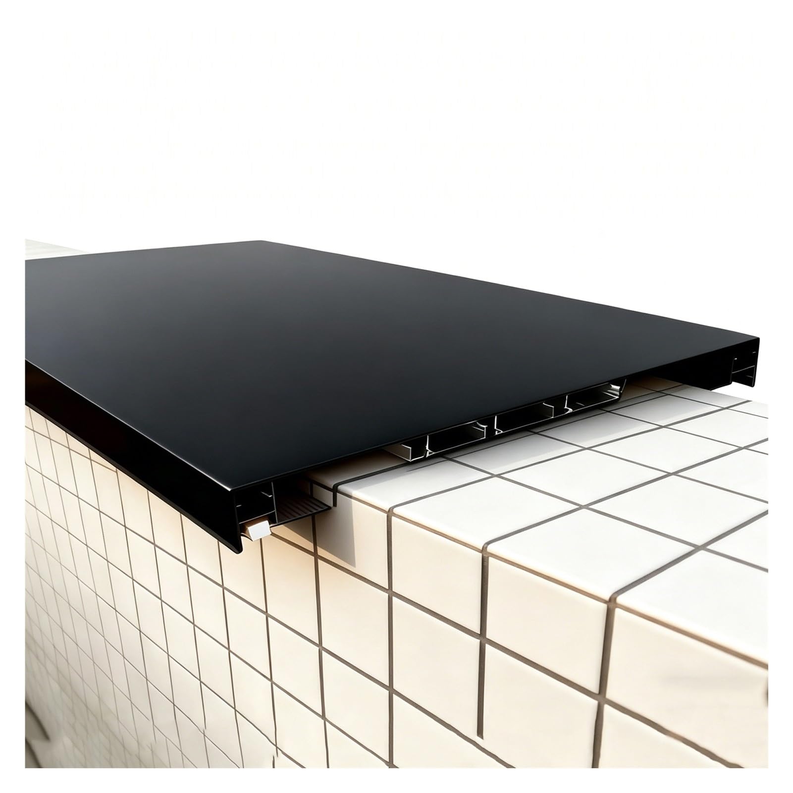 Coprimuro In Alluminio Con Gocciolatoio, Profilo Protezione Pioggia Con Canale LED, Scossalina Impermeabile Per Balcone, Terrazza, Finestra, Personalizzabile