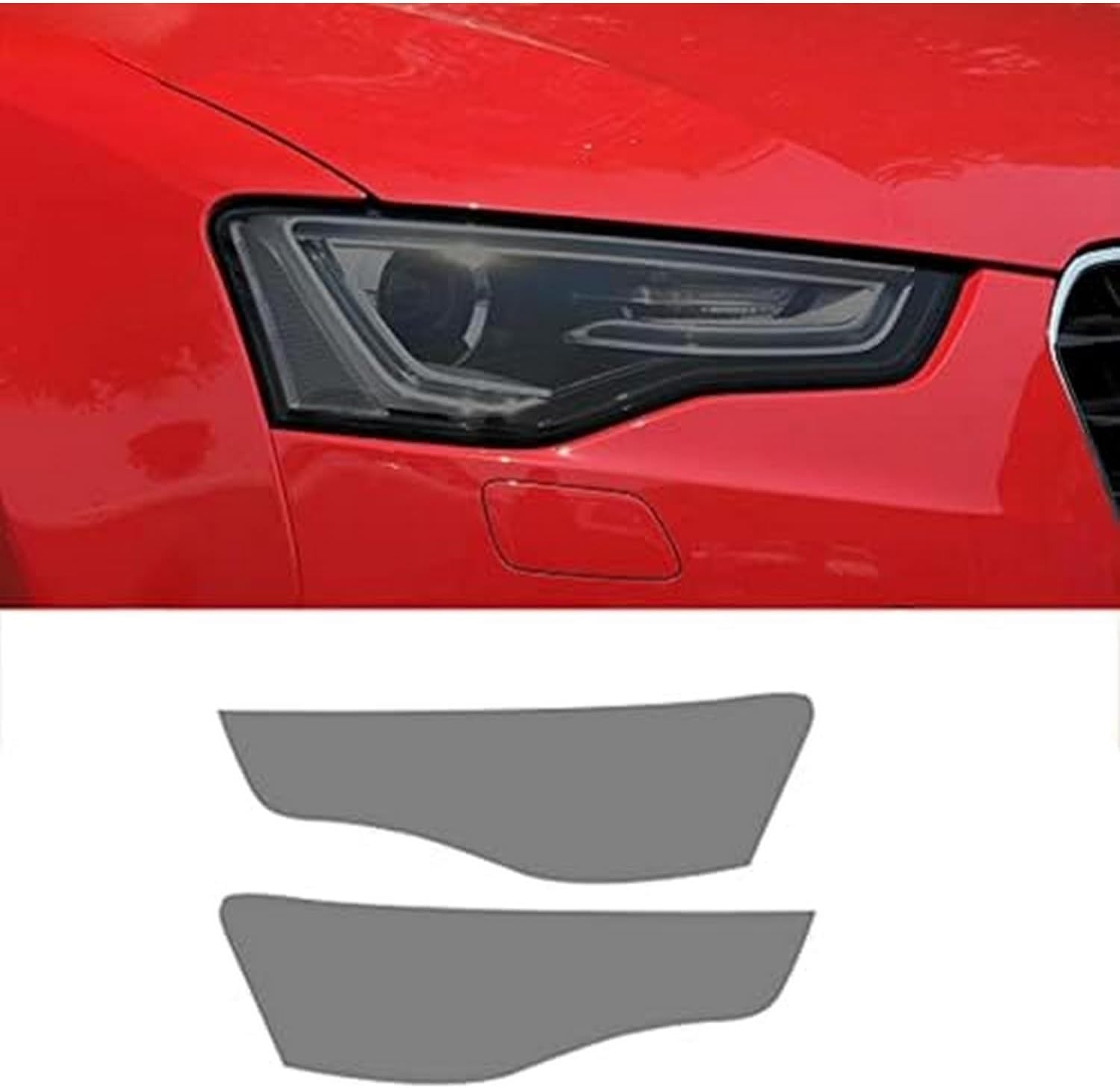 SamLng Car Front Light Film for Audi A5 2012 2013 2014 2015 2016 Car Headlight Protective Film Front Light Transparent Blackened TPU Sticker Car Headlight Protective Film