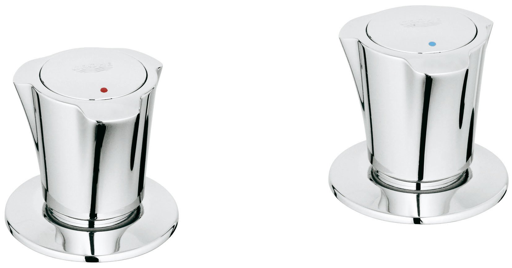 Grohe 18904001 - Coppia di Rubinetti per Miscelatore Costa L, Finitura Cromata [Vecchio Modello]