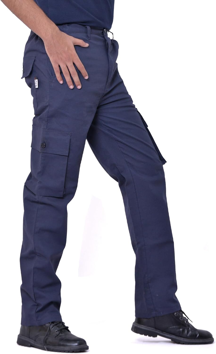 FR Pants for Men Cargo Flame Resistant Pants for Men Navy Blue Color 6 Pockets ATPV 8.7 Cal/cm² CAT 2 FR Cargo Pants for Men
