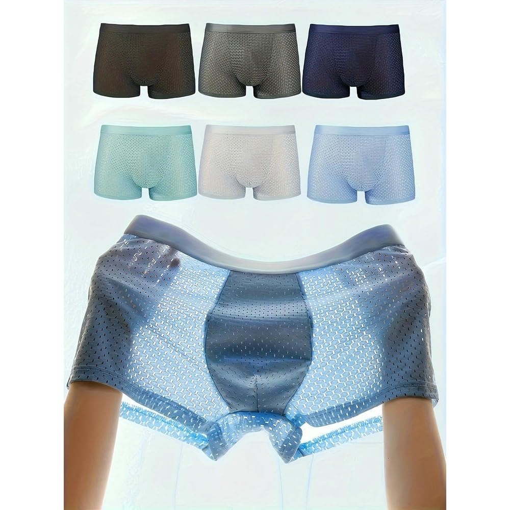 Bóxer de seda helada para hombre en mezcla de algodón transpirable y elástico