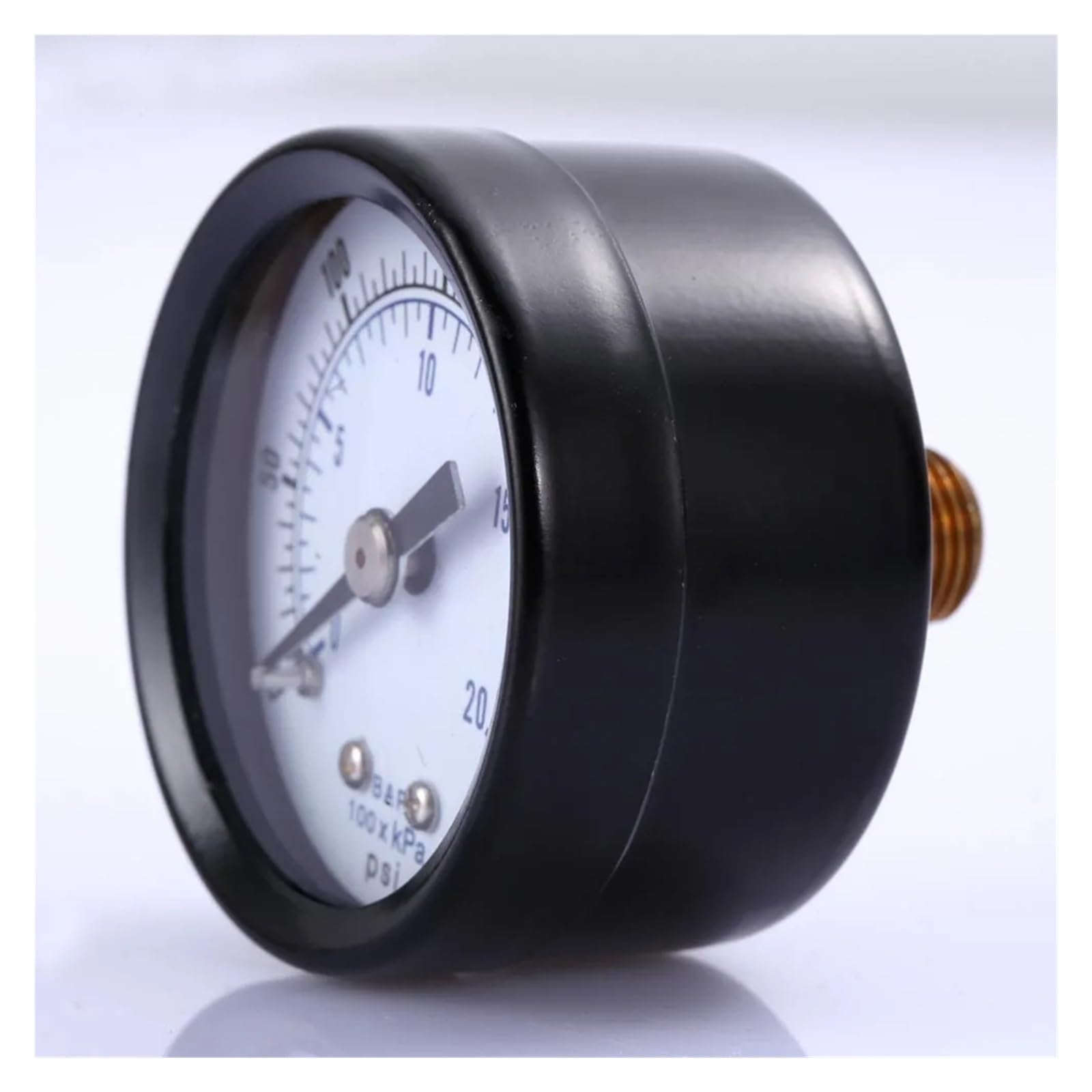 Manómetro de presión， Manómetro de presión for compresor de Aire de Doble Escala, Pantalla analógica, 0-20 Bar, 0-300 PSI, Esfera de 1,9 Pulgadas