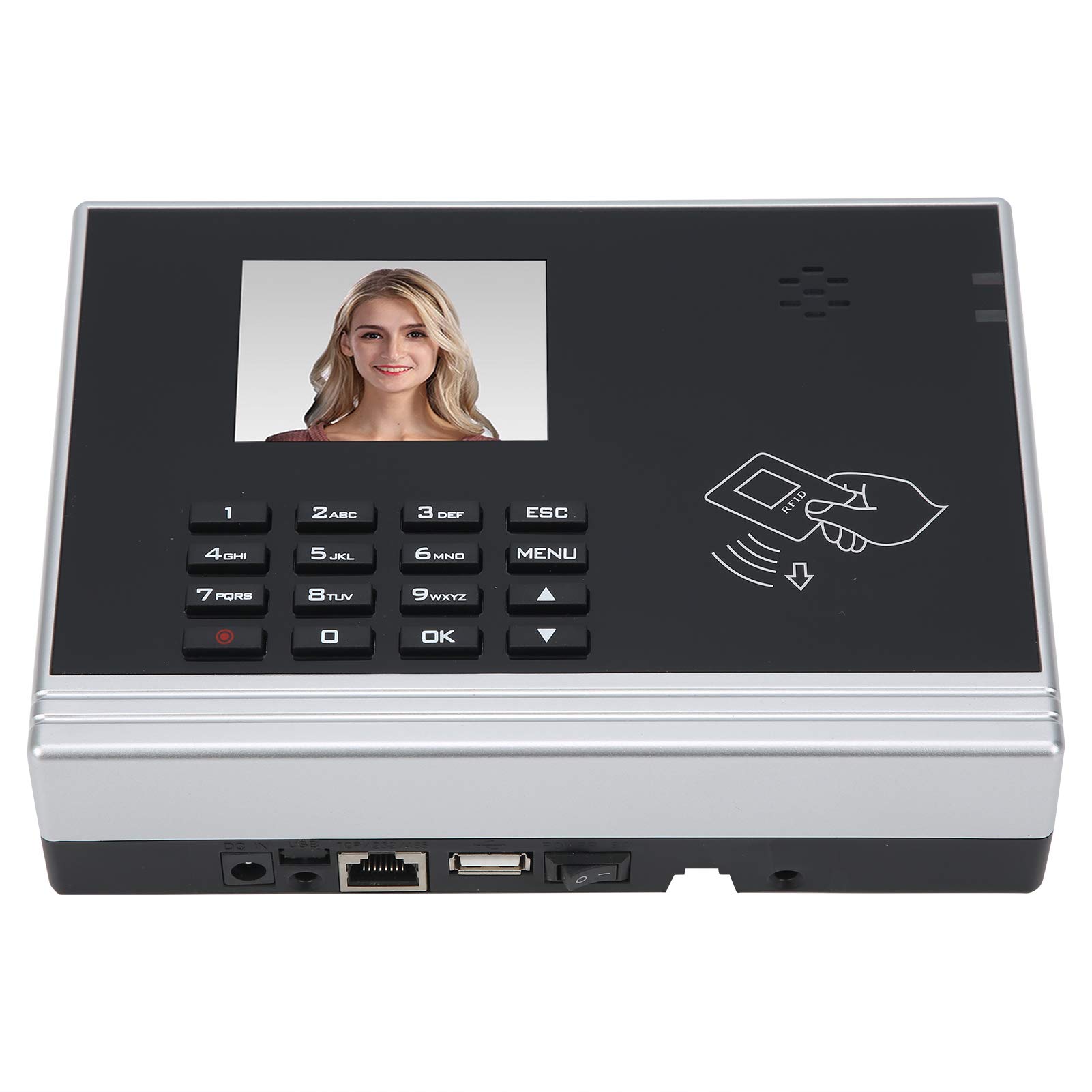 2.8 Zoll Zeiterfassung Maschine Digitale Zeiterfassung USB TCP/IP-Mitarbeiterverwaltung Zeitschaltuhr Check-in-Rekorder mit Kartenleser-PIN-Passwort(EU)