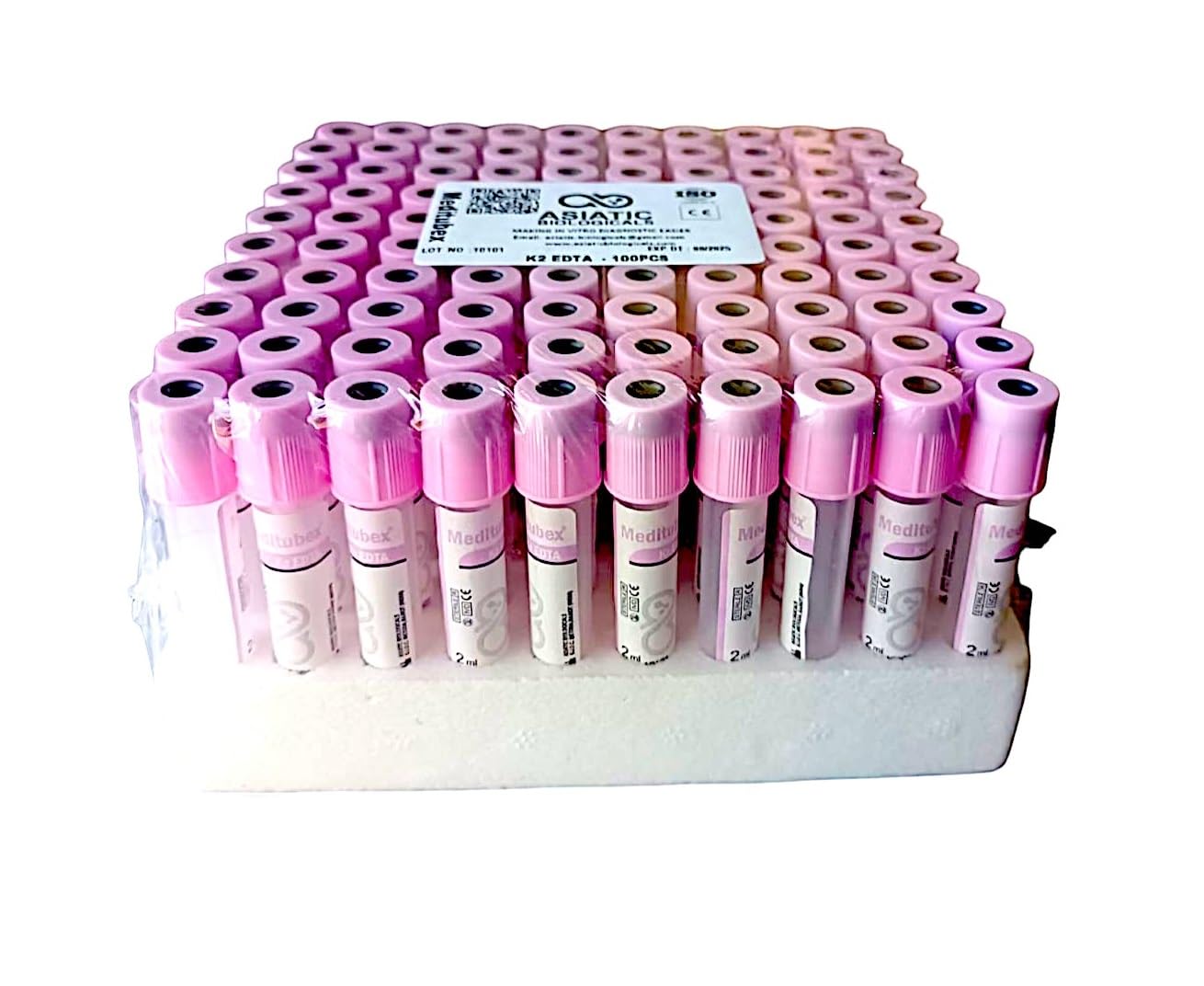 MEDITUBEX Blood Colletion Tube K2-Edta 2ml - Double Cap Quality Tubes - PP (Polypropylene Tubes) - Non-Vacuum - Fast Results | Lab Test Tube | (Pack of 200 Pcs Cloat Activator) (K3Edta) (B0D78TPZVB) Amazon Price History, Amazon Price Tracker