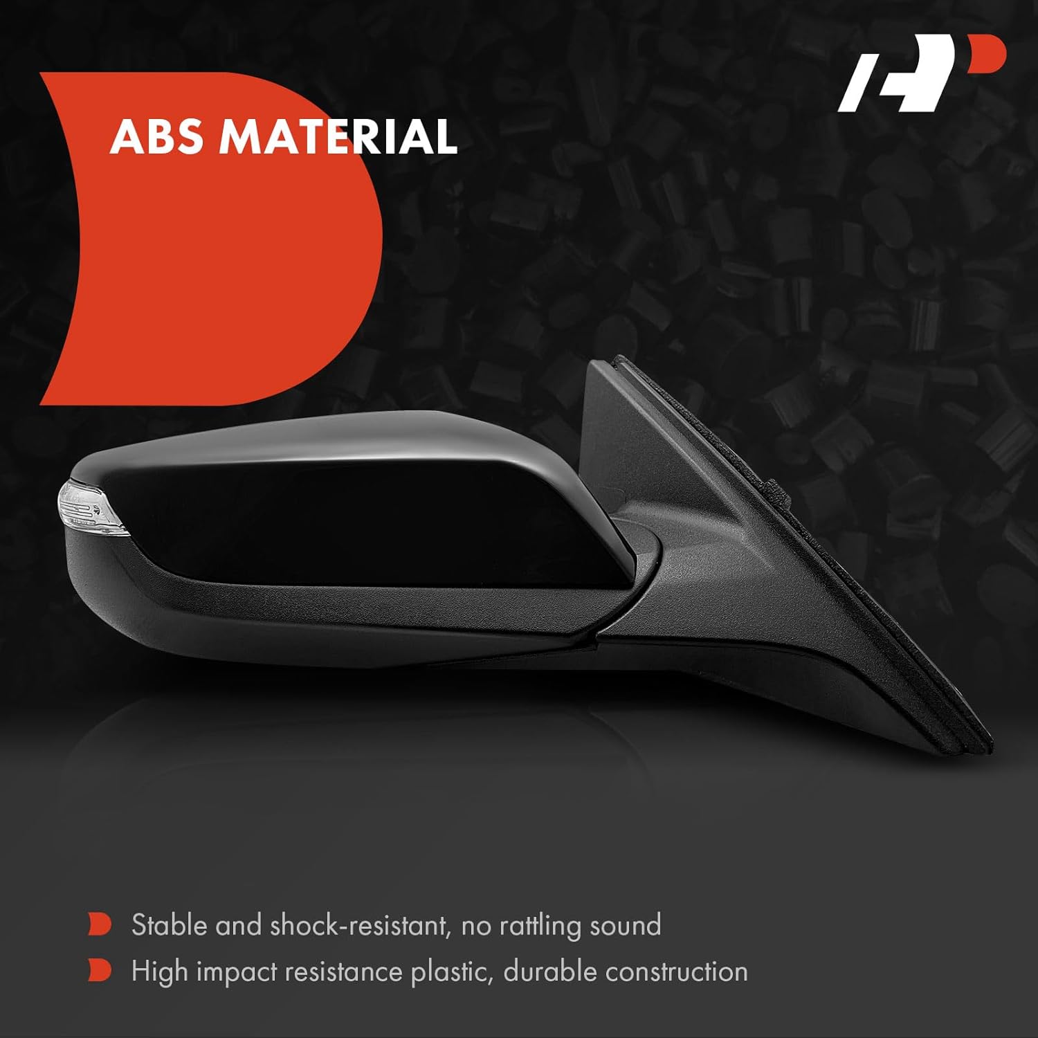 A-Premium Passenger Side Power Door Mirror - Compatible with Chevrolet Malibu 2019 2020 2021 2022 - Heated Manual Folding Black Outside Rear View Mirror w/Blind Spot Detection