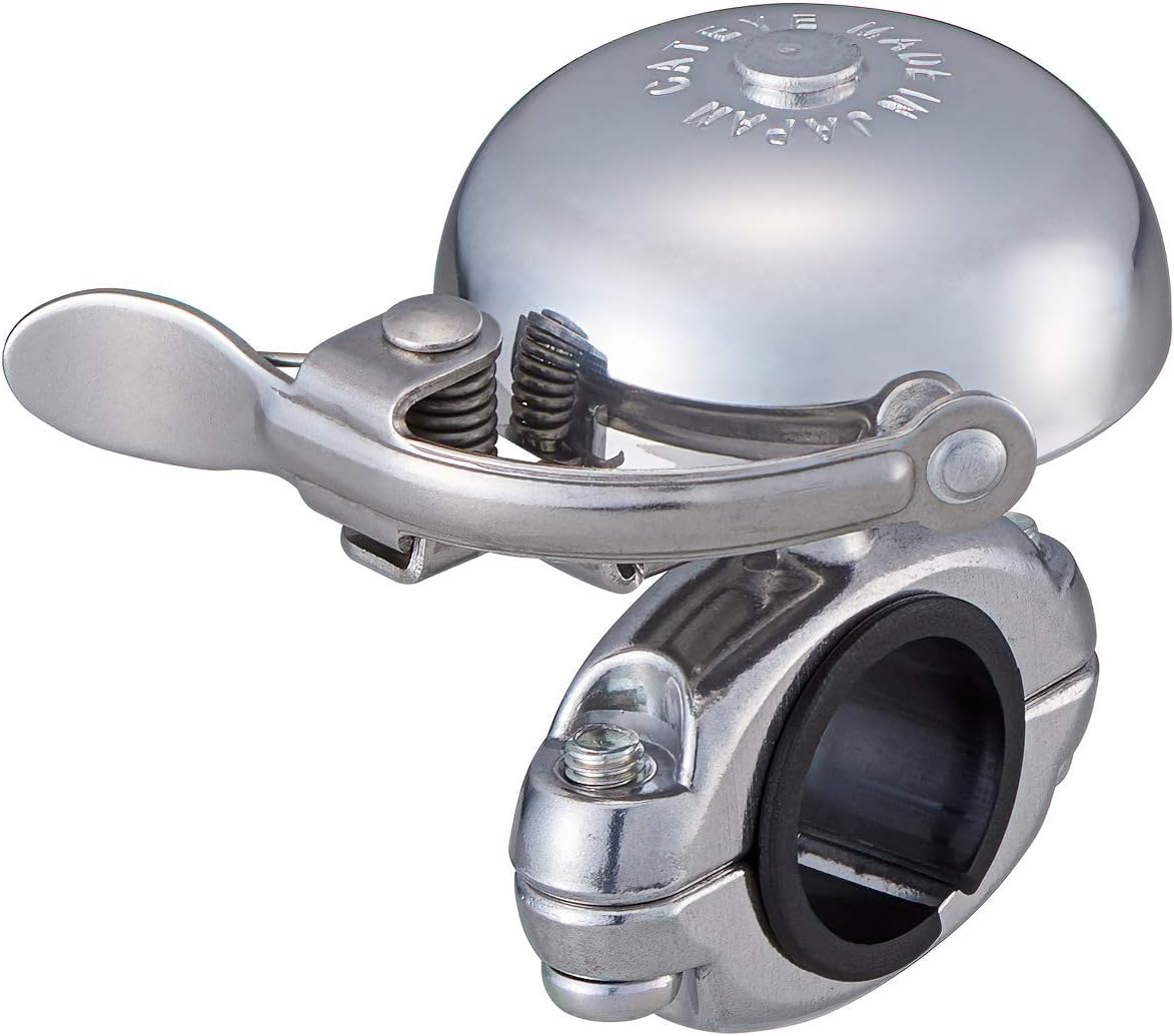 CATEYE OH-2300A Hibiki Bell | Aluminum Bolt-on Design, Fits 22.2 mm or 25.4 mm Handlebars, Road, Hybrid, Touring Style Bicycles