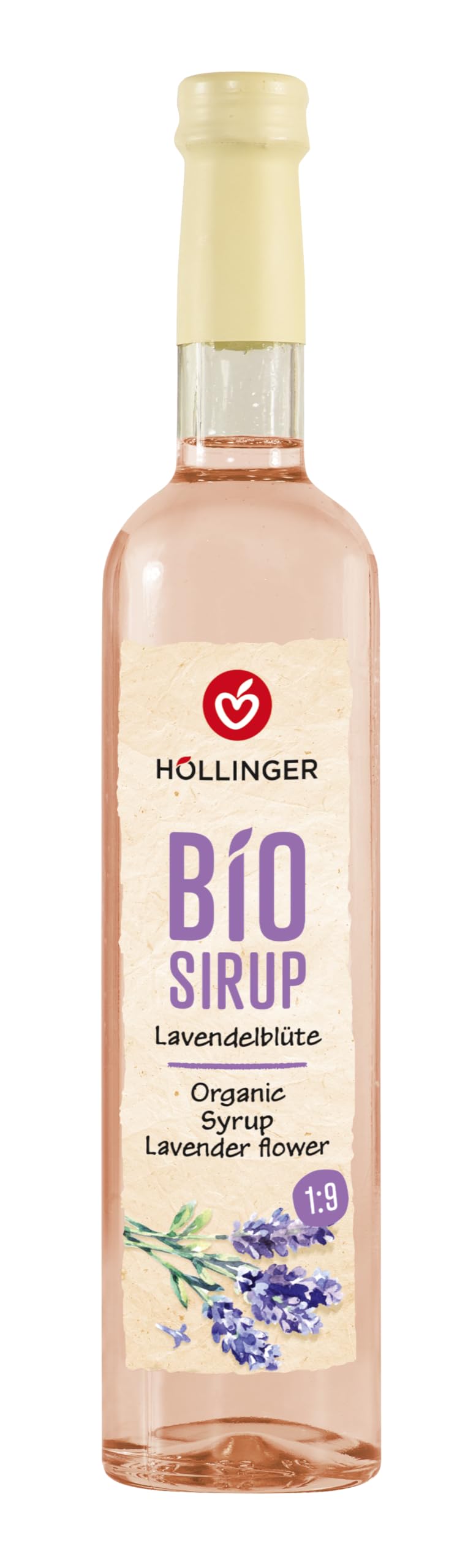 Höllinger biologique Sirop de fleurs de lavande - végétalien, bouteille en verre de 3x500 ml - détend tout au long de la journée