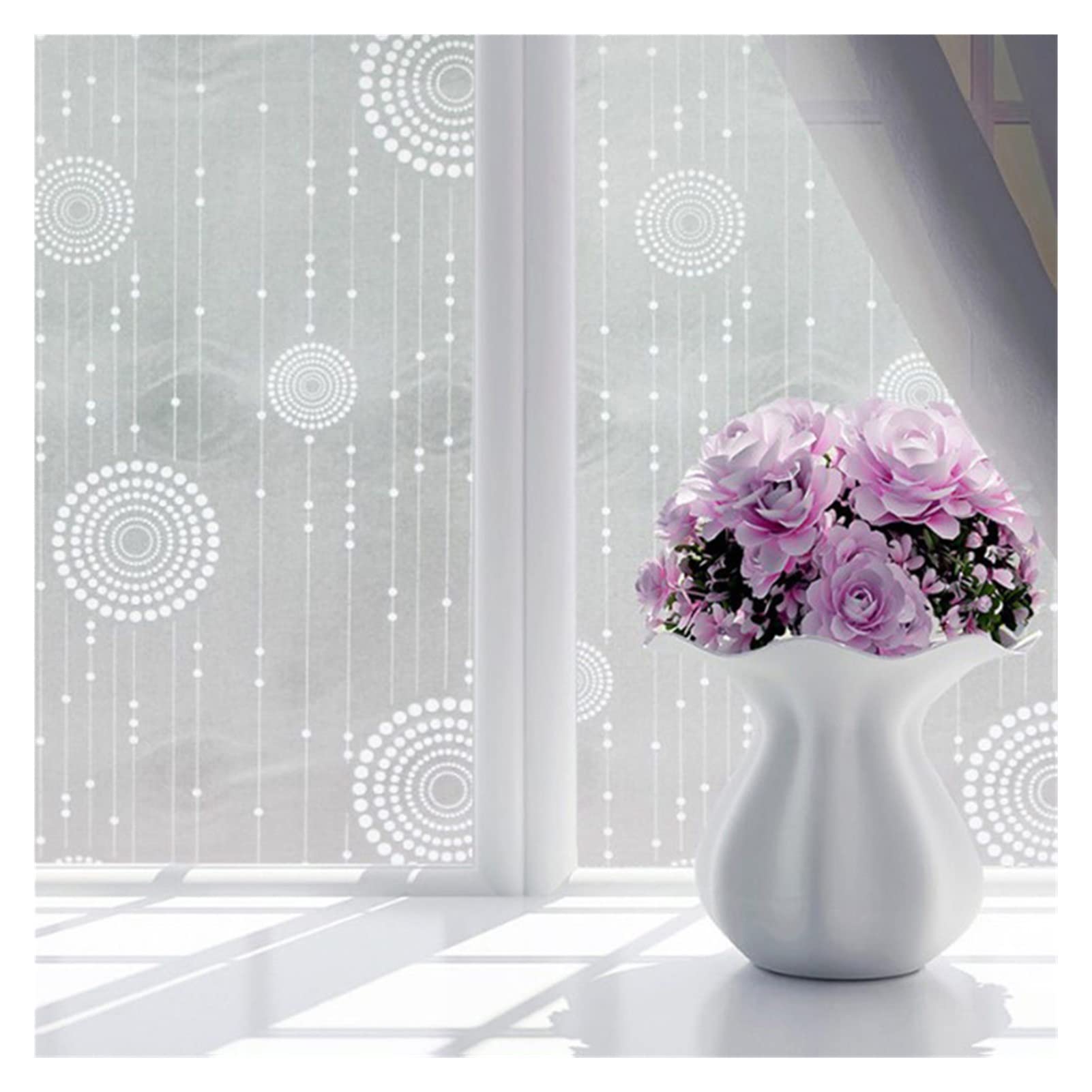 Sichtschutzfolie for Fenster, Verdunkelungsfolie, Fensterfolie, wasserdichte PVC-Milchglasfolie, Fensterfolienaufkleber, Schlafzimmer, Badezimmer, selbstklebende Folie, dekorative Heimfolie(1,50x200cm Küche, Haushalt & Wohnen