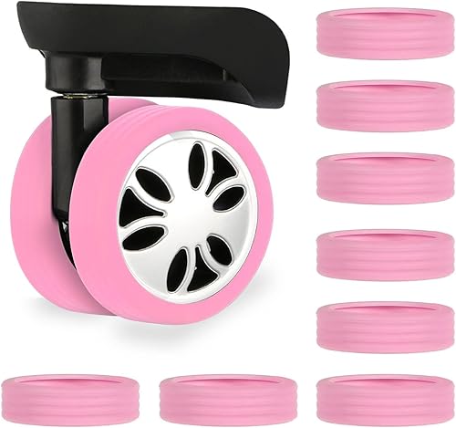 hautllaif 8 piezas cubiertas de rueda de equipaje, cubierta protectora de rueda de maleta portátil cubiertas coloridas de silicona para ruedas de