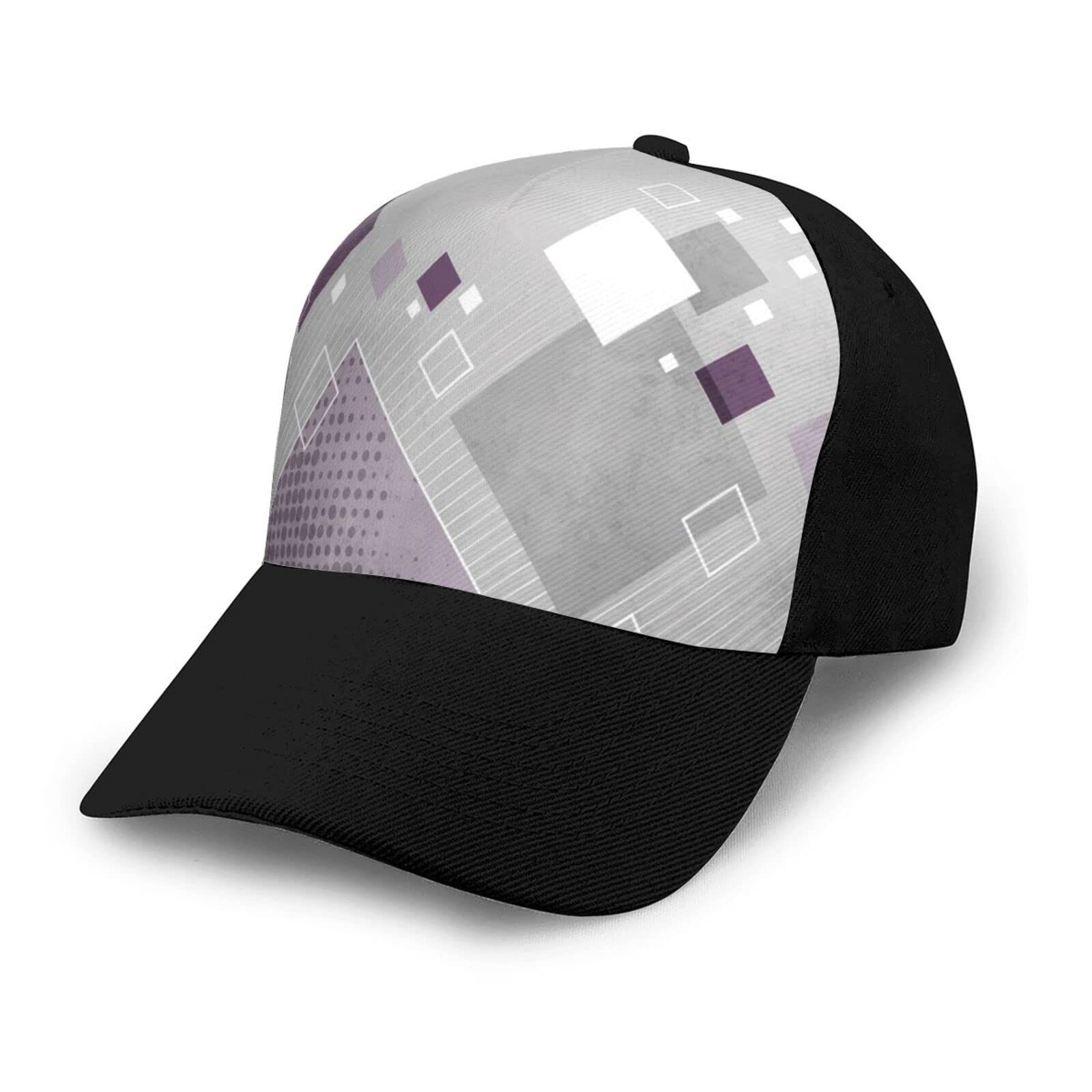 Aseelo Unisex Different Colored Squares Printed Adult Baseball Cap, Clean And Versatile, For Men And Women