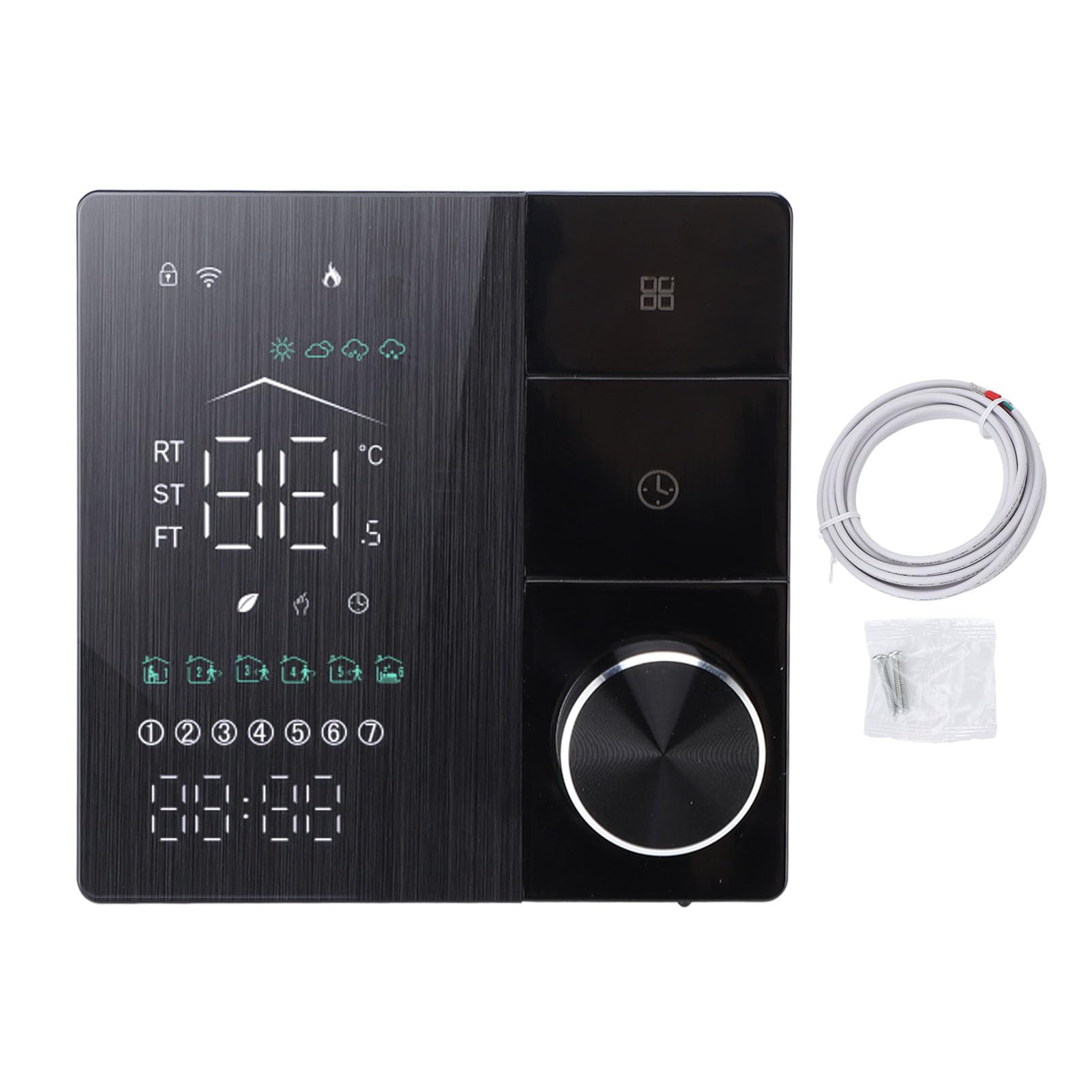 Hyuduo Intelligenter Elektrischer Heizungsthermostat mit KI-Technologie, Energiesparender Programmierbarer Digitaler Thermostat für Heimbüro, Wechselstrom 95 V–240 V, Sprachsteuerung für Xiao Ai