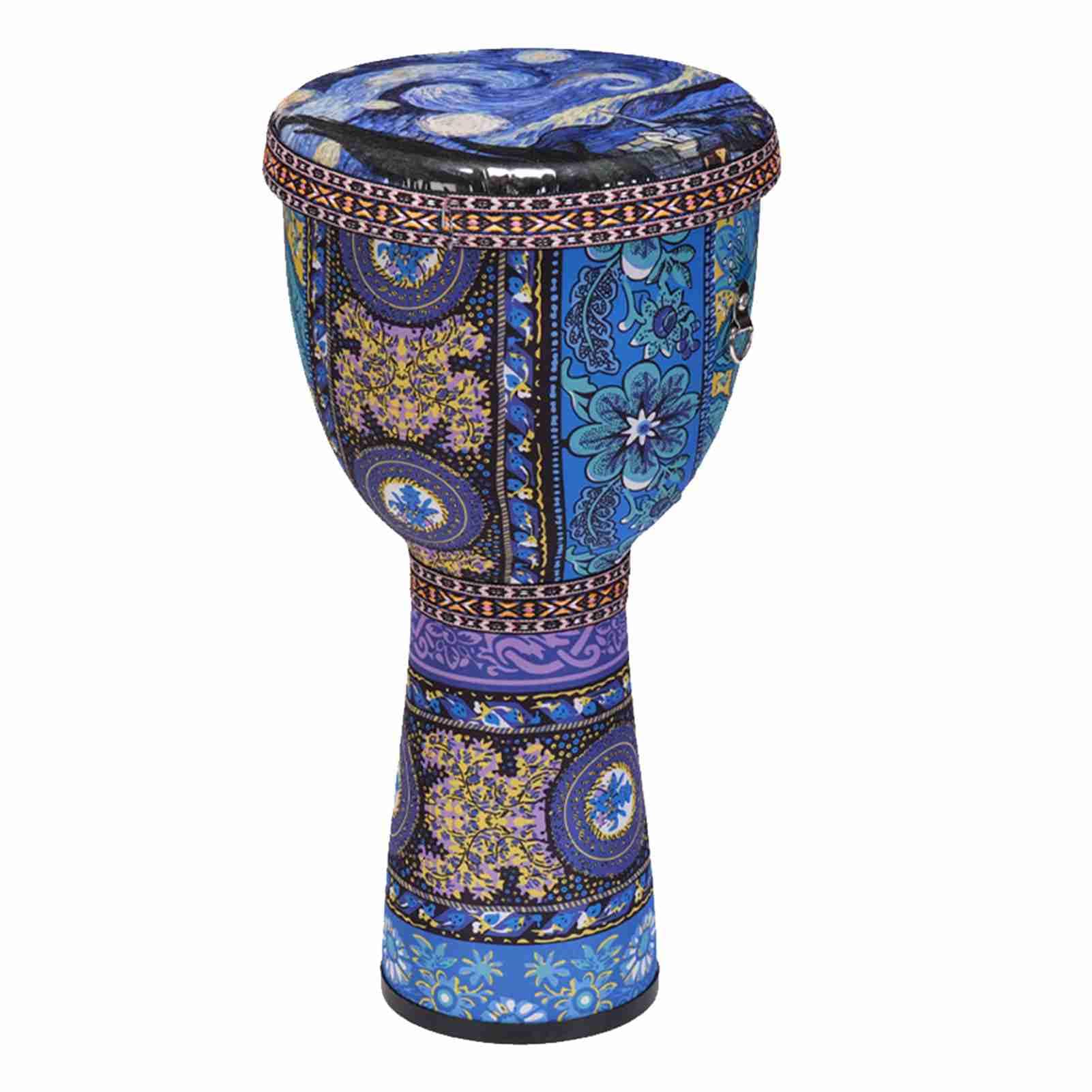Dilwe Colorido Tambor Africano Djembe de 8 Pulgadas con Pie Suave para Estabilidad, Cuerpo de Resina Abdominal Duradero para Uso Sostenible, Instrumento Musical para Amantes de (4)