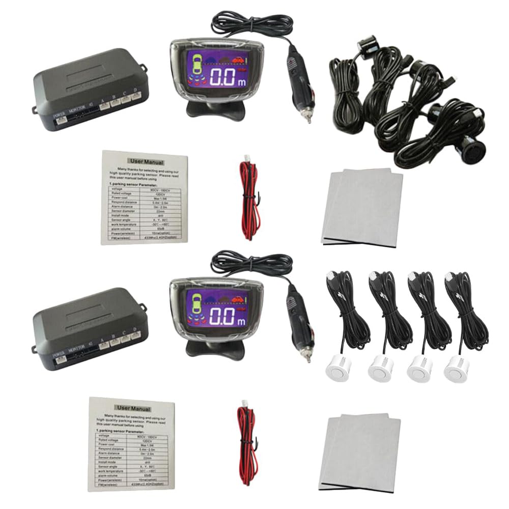 Kit sensore radar inverso senza fili, DC 12V Wireless Radar Sensibile Radar Distanza di rilevamento: 0.3 ~ 2.0m/11.8-78.7