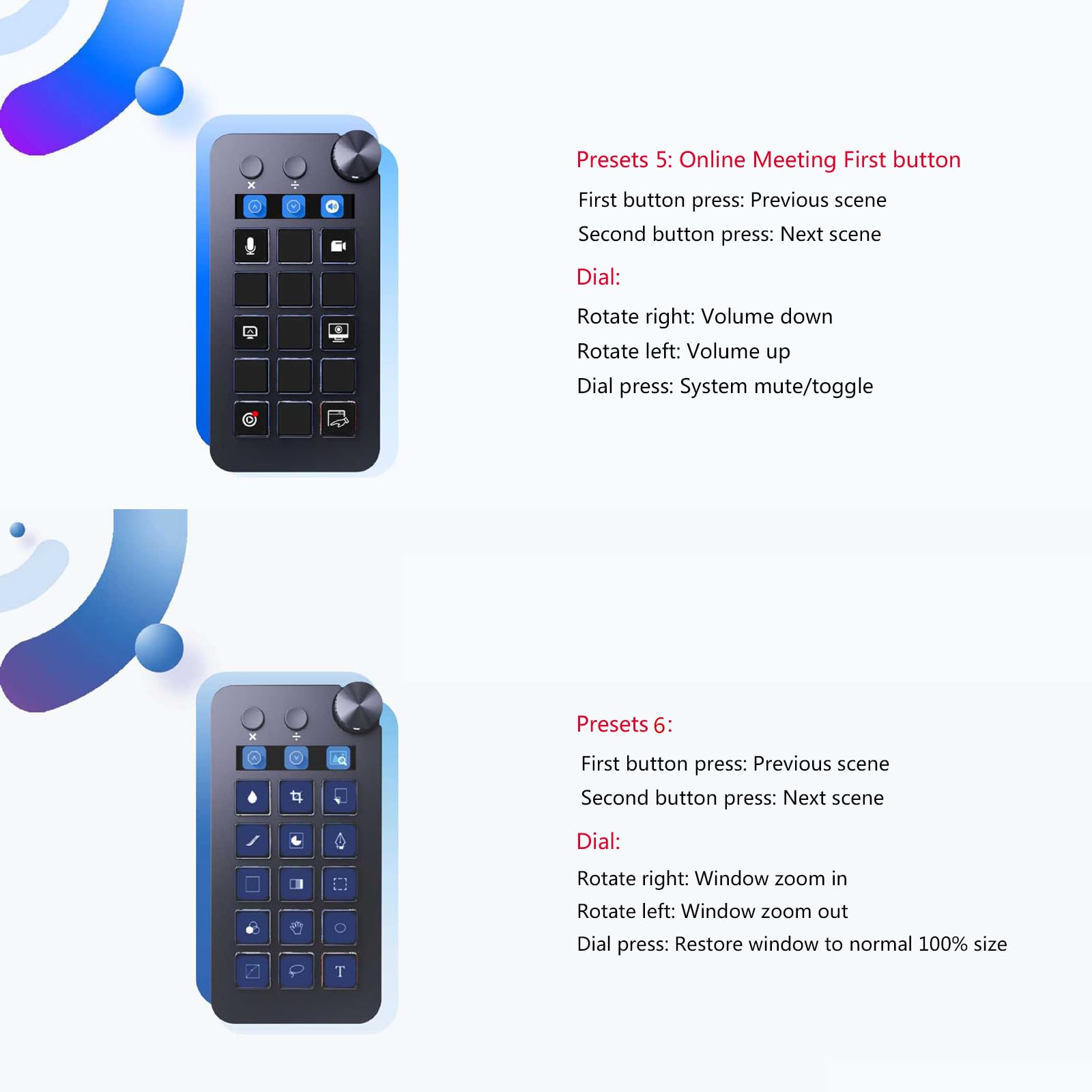 StreamDeck Miniatura Visual Tastiere StreamDeck LCD Pulsante Live Content Creation Controller 15Keys Pulsante doganale per Personalizzabile