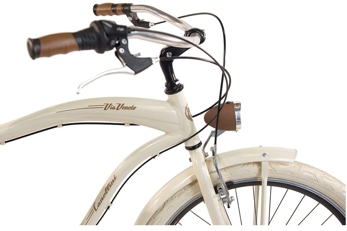 Via Veneto by Canellini - Bici Vélo Citybike Byciclette CTB Homme Vintage Retro Via Veneto American Cruiser Aluminium