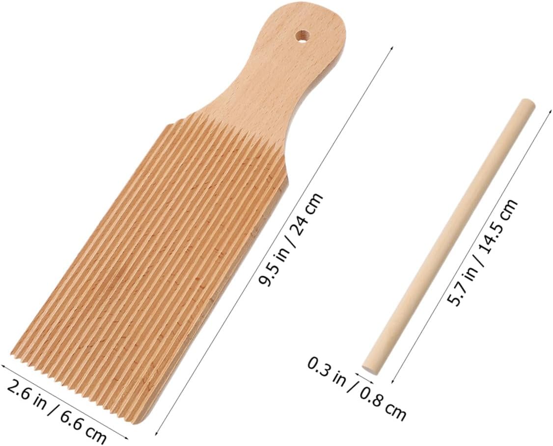 Wooden Pasta Board Set, Beech Wood Gnocchi Maker
