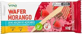 Vitao Wafer Integral Morango Zero 90G