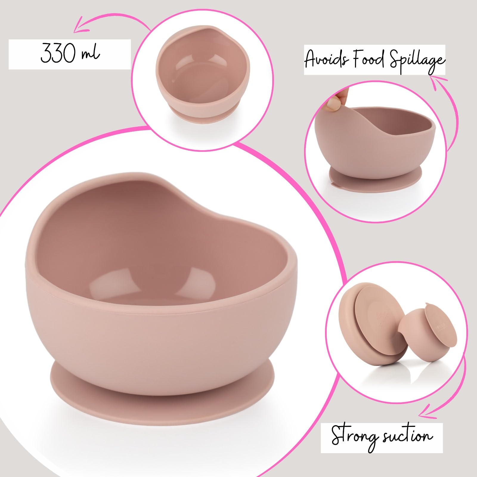 HappyDoo - Coffret Repas Bébé 12 Pièces | Assiette Ventouse | Couverts | Bavoir | Bol | Tasse | Cadeau Pratique Sans BPA