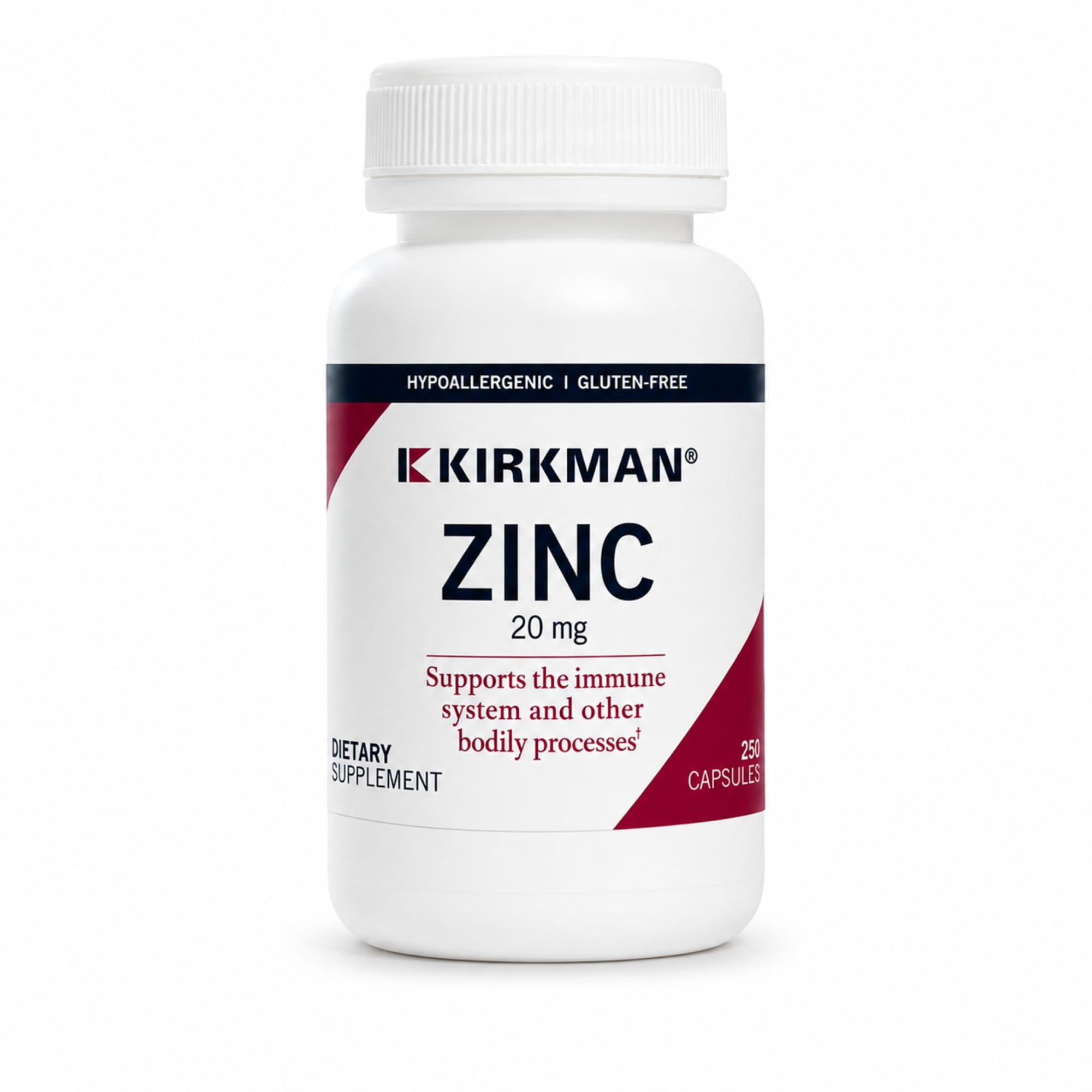 Kirkman Zinc, 20mg, 250 Capsules