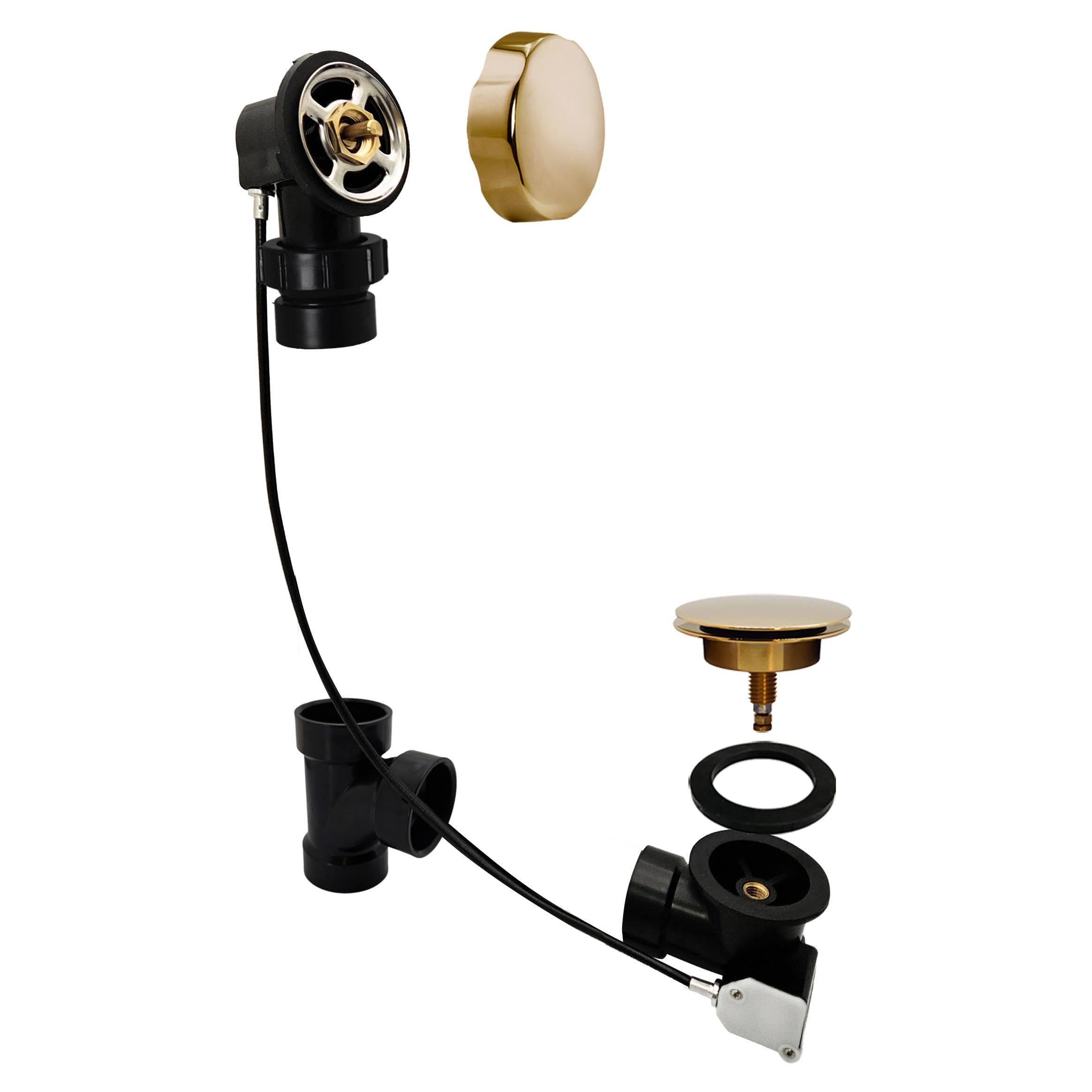 Déchets de bain ABS 35 po Westbrass D50A35BJ-01 avec rotule Sch. 40