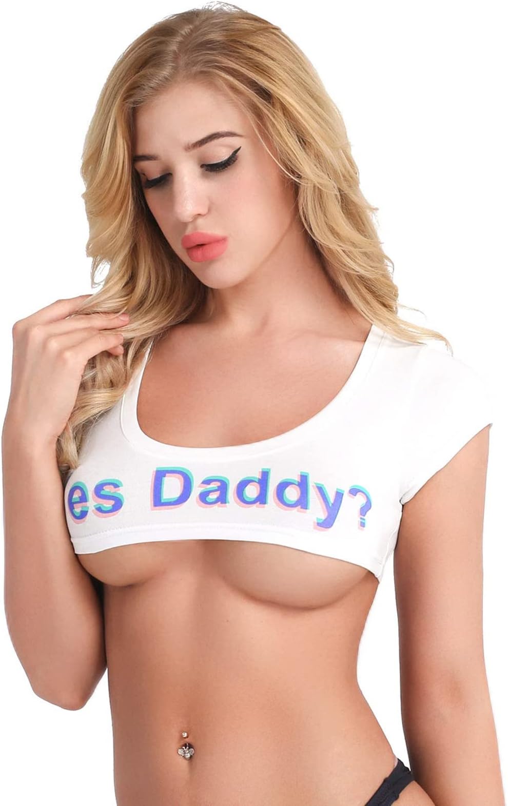 Sexy Short Sleeve Crop Top for Women Solid Scoop Neck Mini T-Shirts Vest Tank
