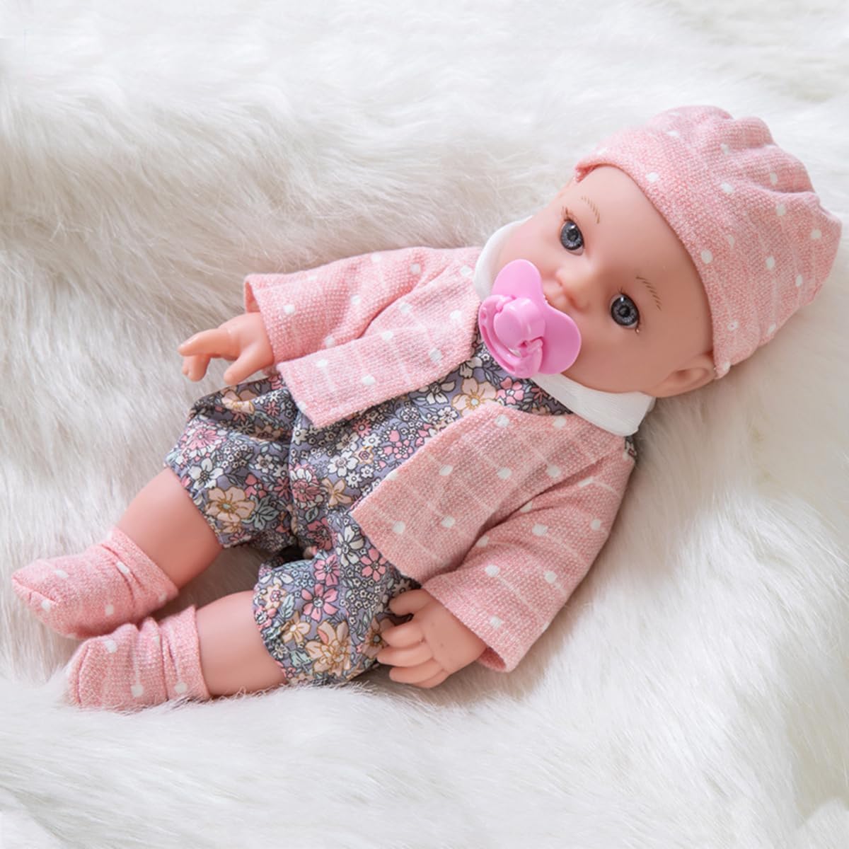 AM ANNA Reborn Baby Dolls Toddler - Realistic Newborn Baby Dolls 13 inch Doll Weighted Lifelike with Soft Silicone Body & Doll Clothes & Accessories Gift Set for Girls Kids