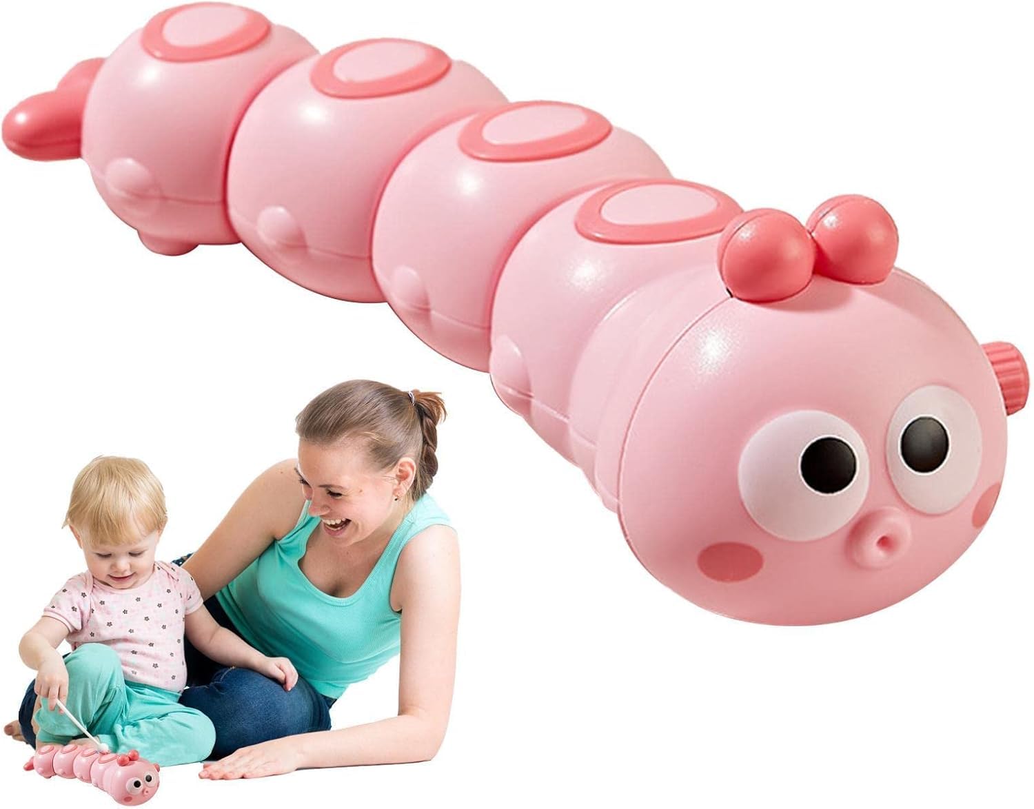 acrown Cute Animal Toys for Kids Sensory Worm Animal Wind up Colorful Toy Insect Figurines for Boys and Girls Multicolor (Caterpillar) - Image 9 thumbnail