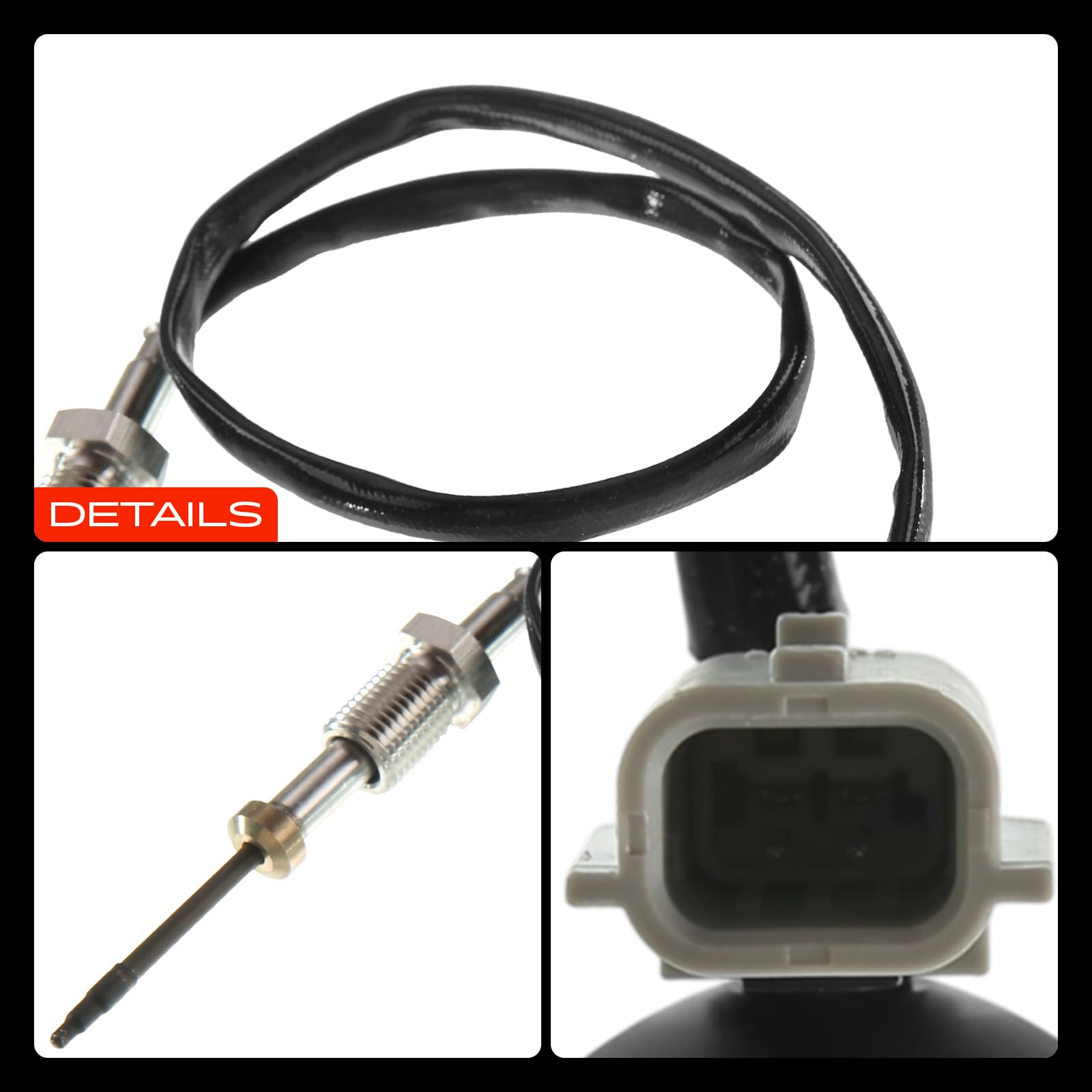 Frankberg Sensor de temperatura de gases de escape 2 Polos Compatible con Master III Bus JV Movano B Bus X62 Master III Furgoneta FV Master III Plataforma/Chasis EV HV UV 12070