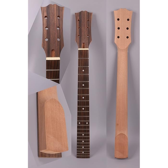 Buy electric guitar neck unfinished 22 fret 24.75 inch Mahogany rosewood Fretboard Bolt LP