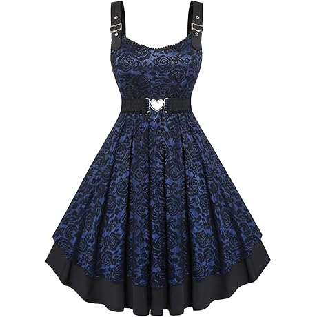 Plus Size Vintage 1950s Goth Dresses Captivating in Floral Lace and Jacquard