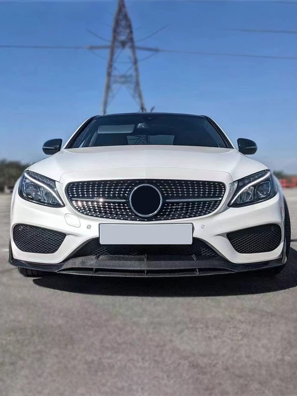 社外/ベンツ/Cクラス/W205/ダイアモンド/グリル/C43/スタイル/シルバーフィン/C180/C200/C220/C250/C350/C63/C450/AMG/管理0104 BENZ メルセデス・ベンツ C-Class W205 C205 S205 前期車 フロント用