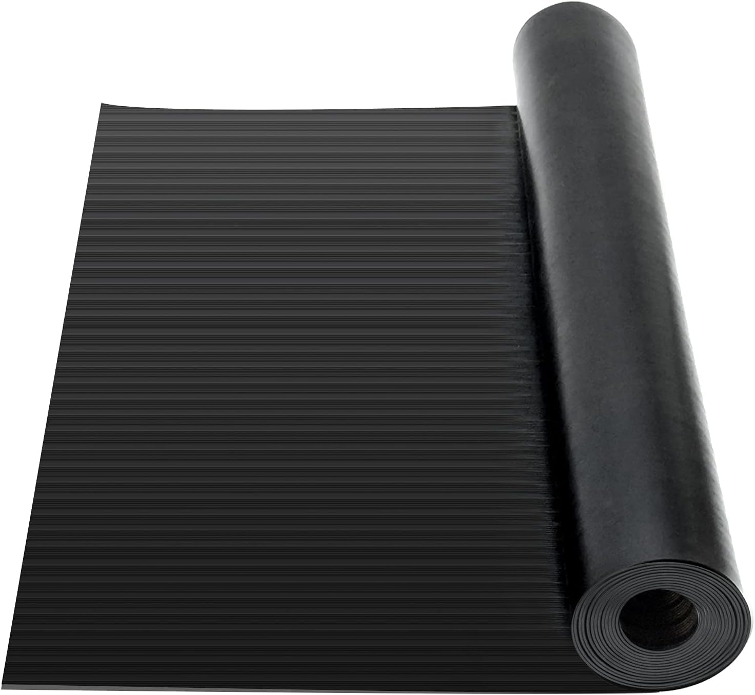 Nisorpa Gummimatte 300cm x 100cm Gummimatten 3mm Dicke Gummiläufer Schutzmatte Garagenboden Gummi Antirutschmatte für Keller, Werkstatt, Garage| Nadelstreifenmuster