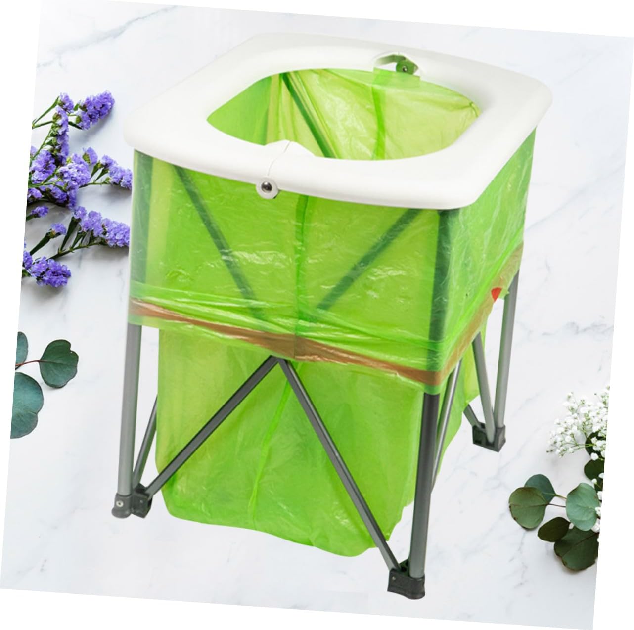Multifunctional Outdoor Folding Toilet Portable Emergency Commode Lightweight Sturdy for Camping Hiking Road Trips Car Use