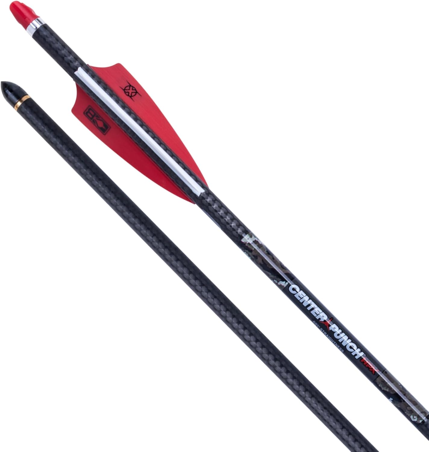 TenPoint CenterPunch HPX - Pack of Six - Non-Lighted 20” Carbon Arrows with Alpha-Nock HPX - Compatible with All TenPoint & Wicked Ridge Crossbows