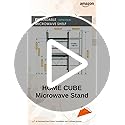 Image of HOME CUBE 2 Tier Microwave Oven Stand For Kitchen Expandable Microwave Oven Rack Otg Stand Kitchen Storage Shelf Spice Rack Toaster Grill Organizer Baker's Rack with 6 Hook (60x34.5x76 cm)
