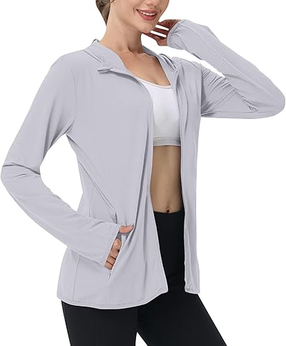 FPMLUXLL Women's Rash Guard UPF 50+ Sun Protection Jacket Quick Dry Hiking Outdo