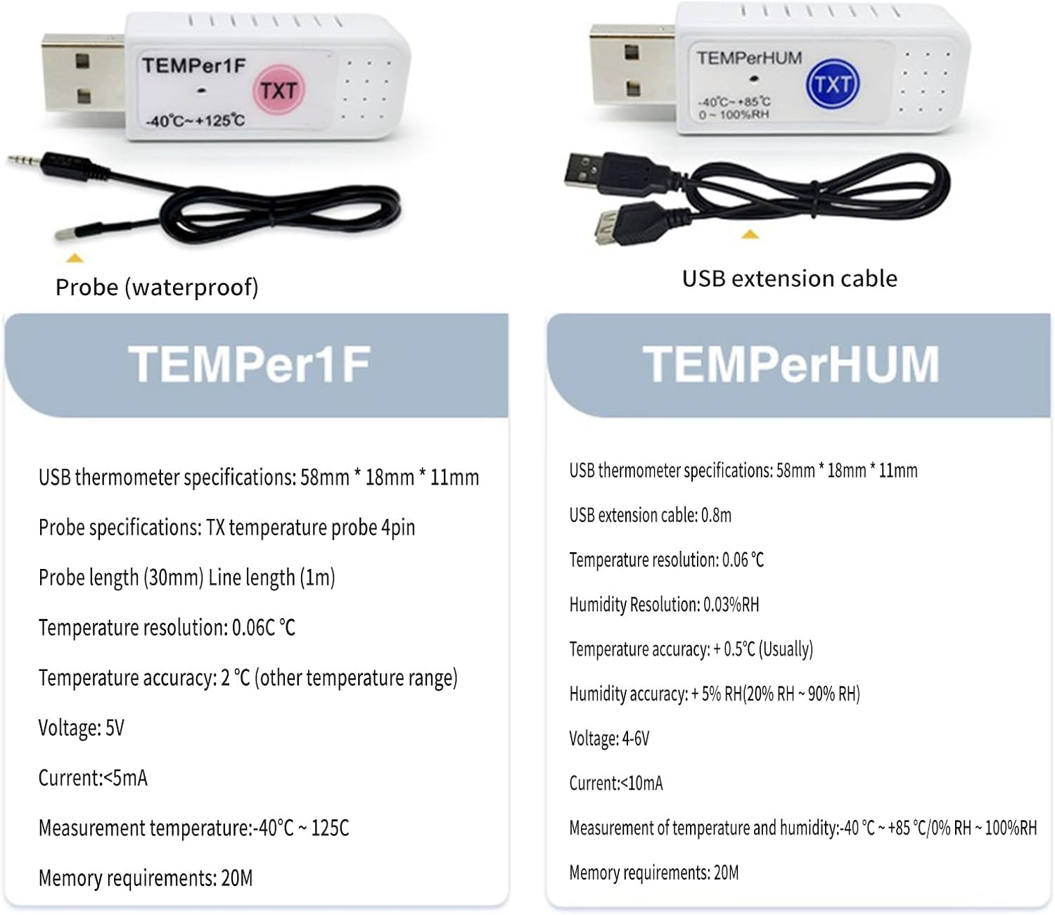 USB Temperature Sensors Data Logger Recorder for Computer Phone Temperature Data Logger Recorder